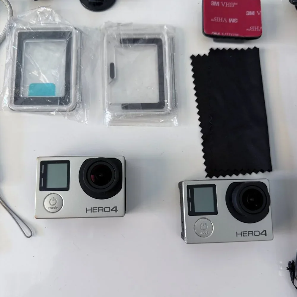 GO PRO HERO4 - 2 GO PRO's + 28 Piece Accessory Kit - Picture 2 of 10